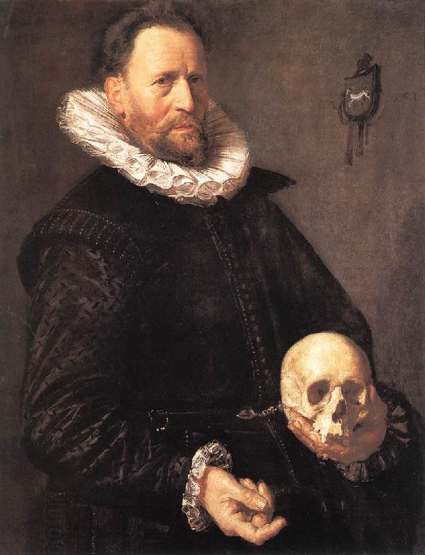 HALS, Frans Portrait of a Man Holding a Skull s